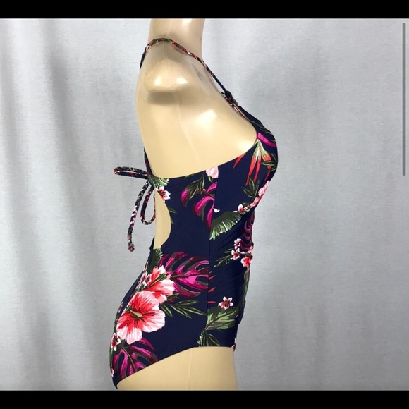 NWT Kona Sol Tropical Floral One Piece Swimsuit - Picture 6 of 12